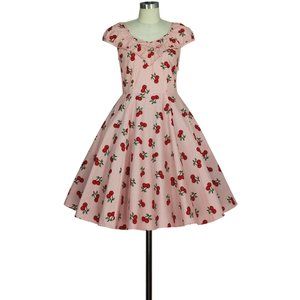 Cherry Pin Up Plus Swing Rockabilly Dress - image 1